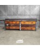 Zware werkbank met houten...