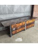 Zware werkbank met houten...