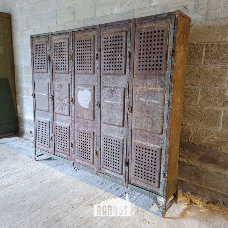 Grijze 5-deurs lockerkast