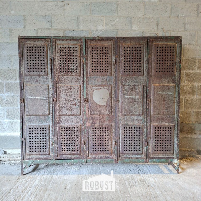 Grijze 5-deurs lockerkast