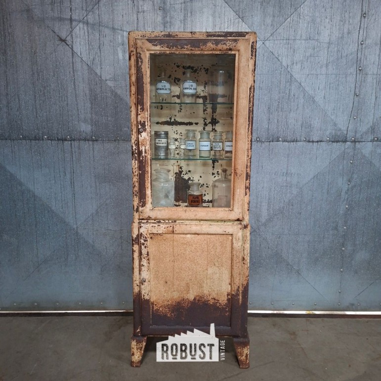 Vintage metalen Ziekenhuiskast