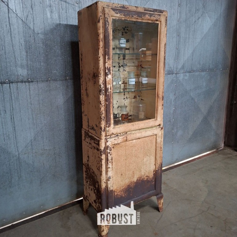 Vintage metalen Ziekenhuiskast
