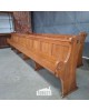 Antieke eiken kerkbank, 4m