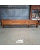 Antieke eiken kerkbank, 4m