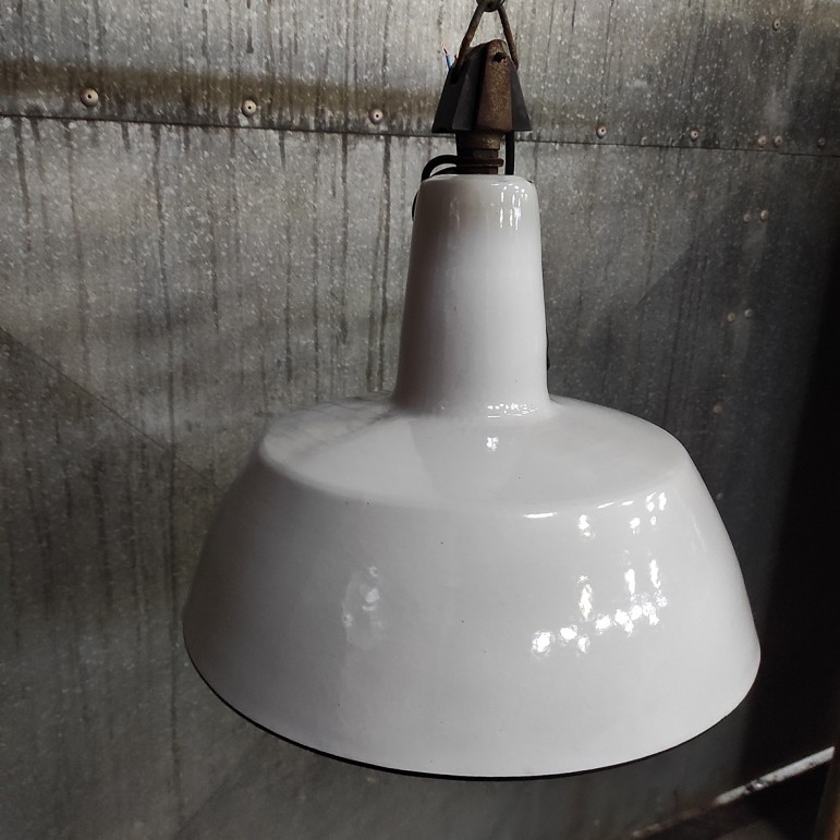 emaille hanglamp fabriekslamp