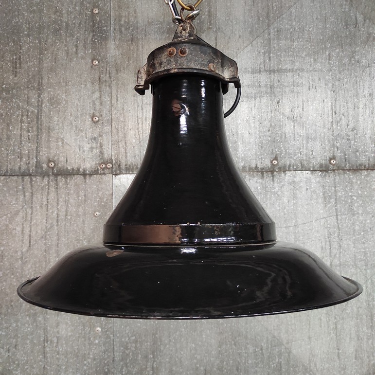 Zwarte Industriële Hanglamp Emaille Industrieel