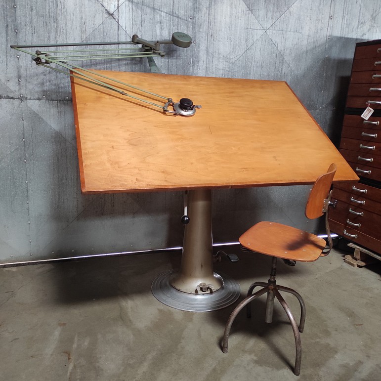 1950s Nike Eskilstuna Sweden Tekentafel Drawing Table Hydraulic System