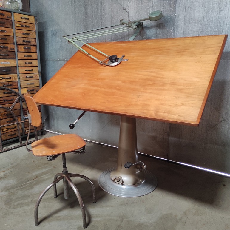1950s Nike Eskilstuna Sweden Tekentafel Drawing Table Hydraulic System