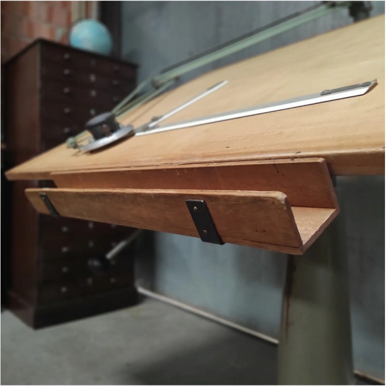 1950s Nike Eskilstuna Sweden Tekentafel Drafting Table Hydraulic System