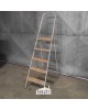 Witte brocante ladder met 5...